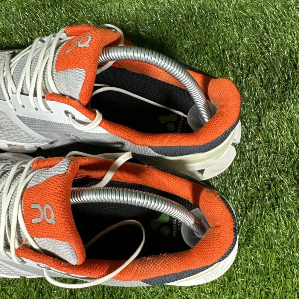 ON CLOUD Running CLOUDFLYER Men's SZ 10 Walking Running Shoes Gray/Flame Orange - Picture 7 of 12